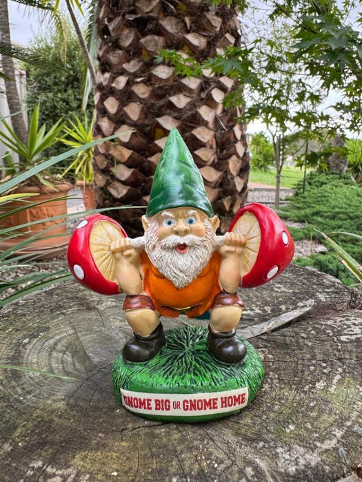 Garden Gnomes Statue Weight Lifter Gnome Workout Fitness Gnome Garden Décor 12cm