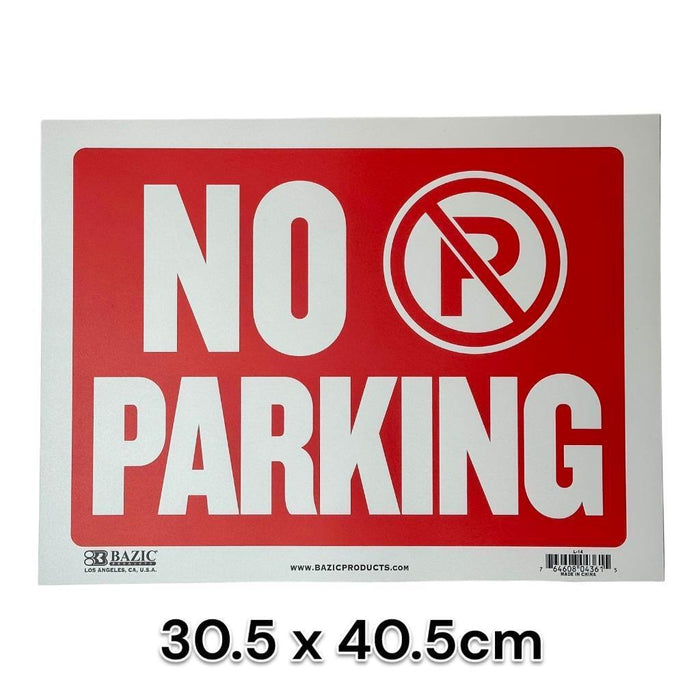 2 x No Parking Car Plastic Sign Safety Security Home Shop Warning Signs Large