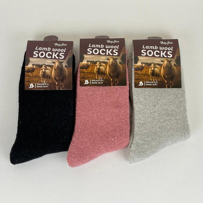 Warm Winter Socks Soft Thermal Sock Lamb Wool Merino Heated Sox for Women s7-10