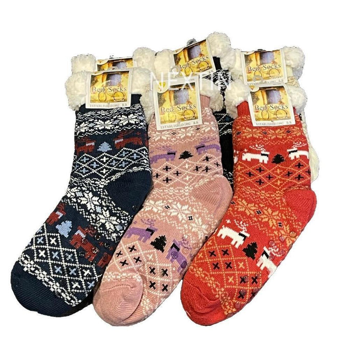 Warm Winter Socks with Fur Women Bed Slipper Sock Soft Thick Fluffy 2 or 3pairs