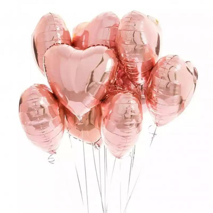 Big Foil Balloons Heart Gold Rose Gold Bridal Shower Decorations Balloon 45cm