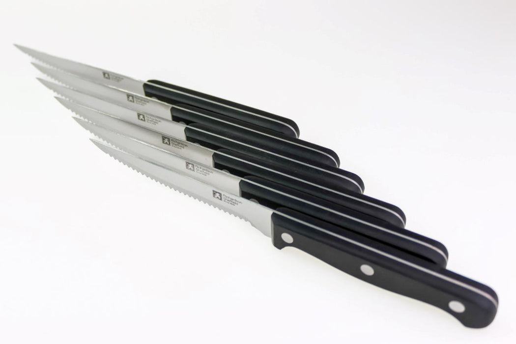 Richards Sheffield Deluxe Steak Knife Set Stainless Steel Blade 6pcs Knives