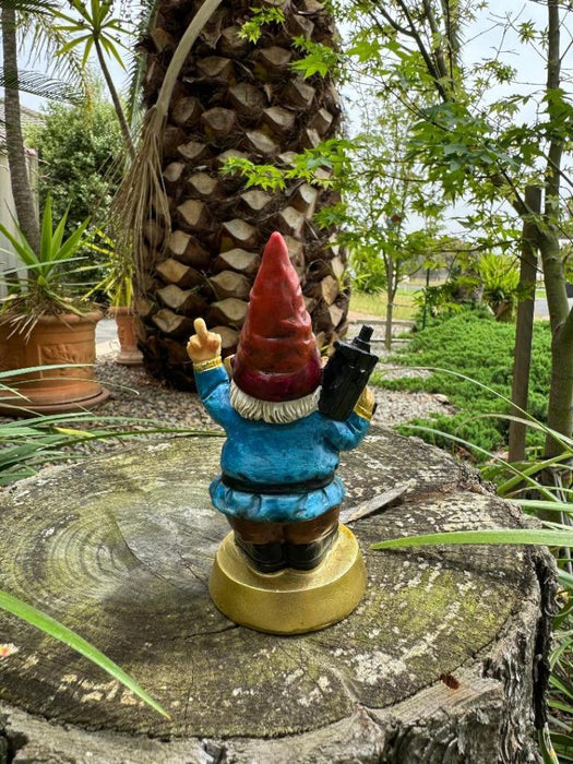 Garden Gnomes Statue Gnome Rude Finger Crazy Gnome Mr Nice Guy Garden Décor