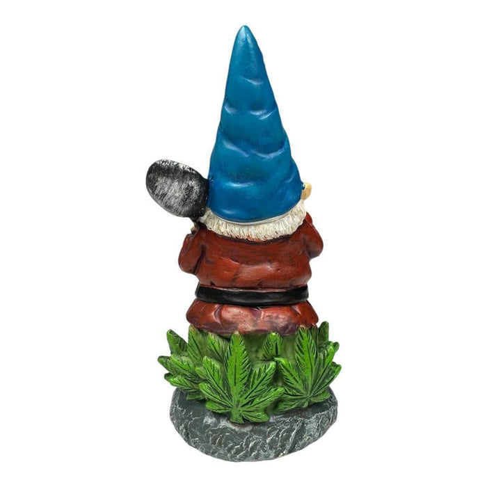 Garden Gnome With Shovel Funny Bud Gnome Smoking Garden Ornament 13cm