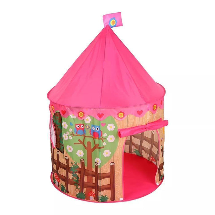 Kids Playhouse Play tent Blue Pink Pop Up Castle Princess Girl Boy Indoor