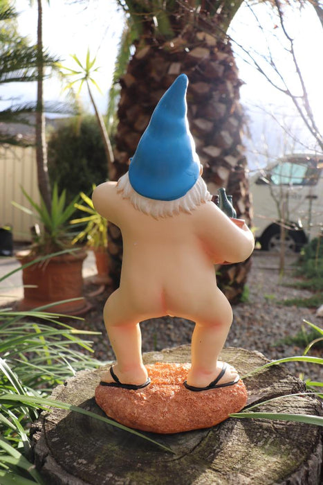 Garden Gnome Naked Nude Gnomes Drinking Beer Naughty Garden Ornament 29cm