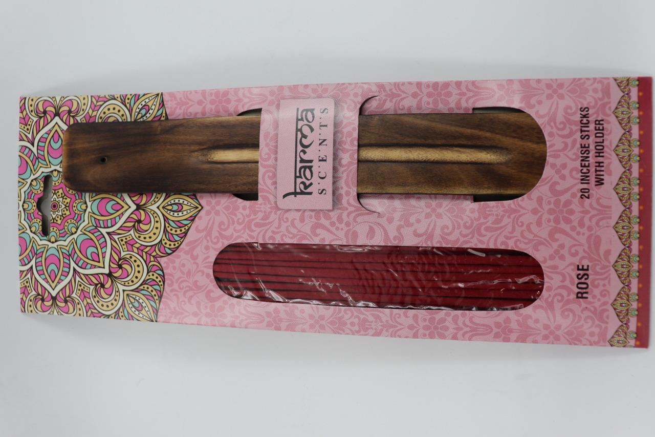 Premium Karma Incense Sticks with Wooden Holder Home Fragrance air fresh scents