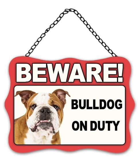 Dog Cat Metal Sign Beware of Dogs Guard Dog on Duty Warning Gate & Home Signs