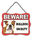 Dog Cat Metal Sign Beware of Dogs Guard Dog on Duty Warning Gate & Home Signs