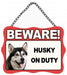 Dog Cat Metal Sign Beware of Dogs Guard Dog on Duty Warning Gate & Home Signs