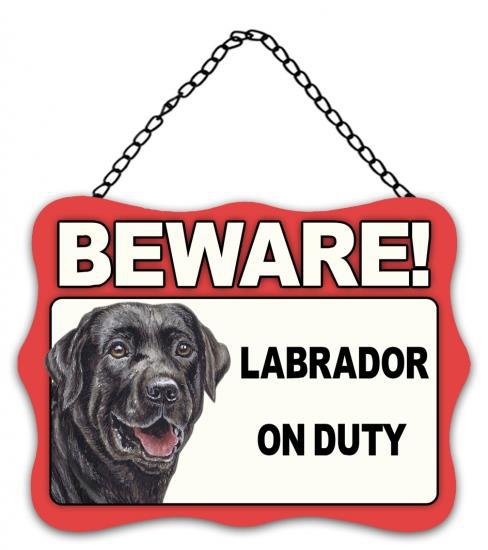 Dog Cat Metal Sign Beware of Dogs Guard Dog on Duty Warning Gate & Home Signs