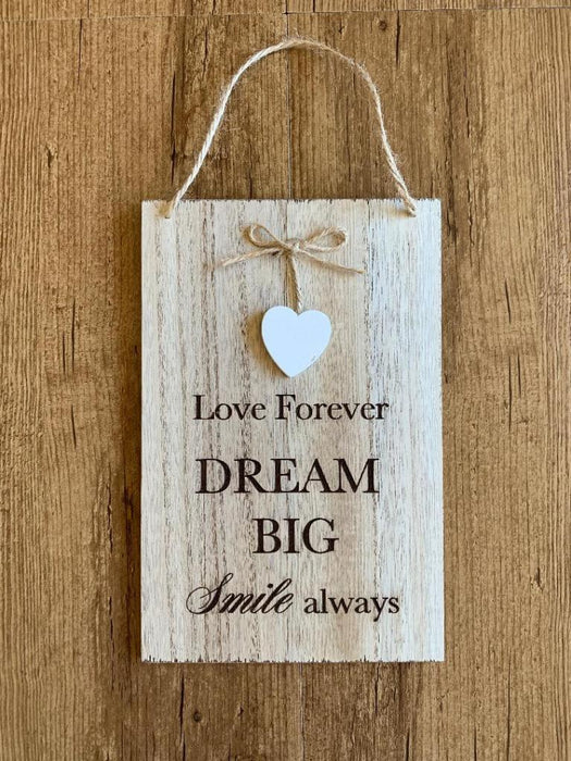 Wooden Home Signs Wall Decor Mum Mother Family Love Dream Country Sign Gift