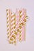 Drinking Paper Straws Food Safe Straw Birthday Party Wedding Rose Gold Blue Pink