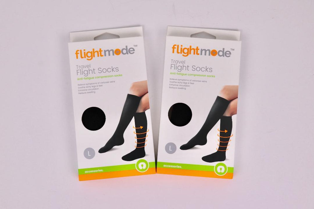 Travel Flight Socks Compression Sock Support Stocking reduce Swelling 2 Pairs