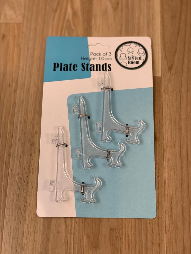 Clear Display Plate Stand Easel Stands Photo Picture Dish Holders Table Decor