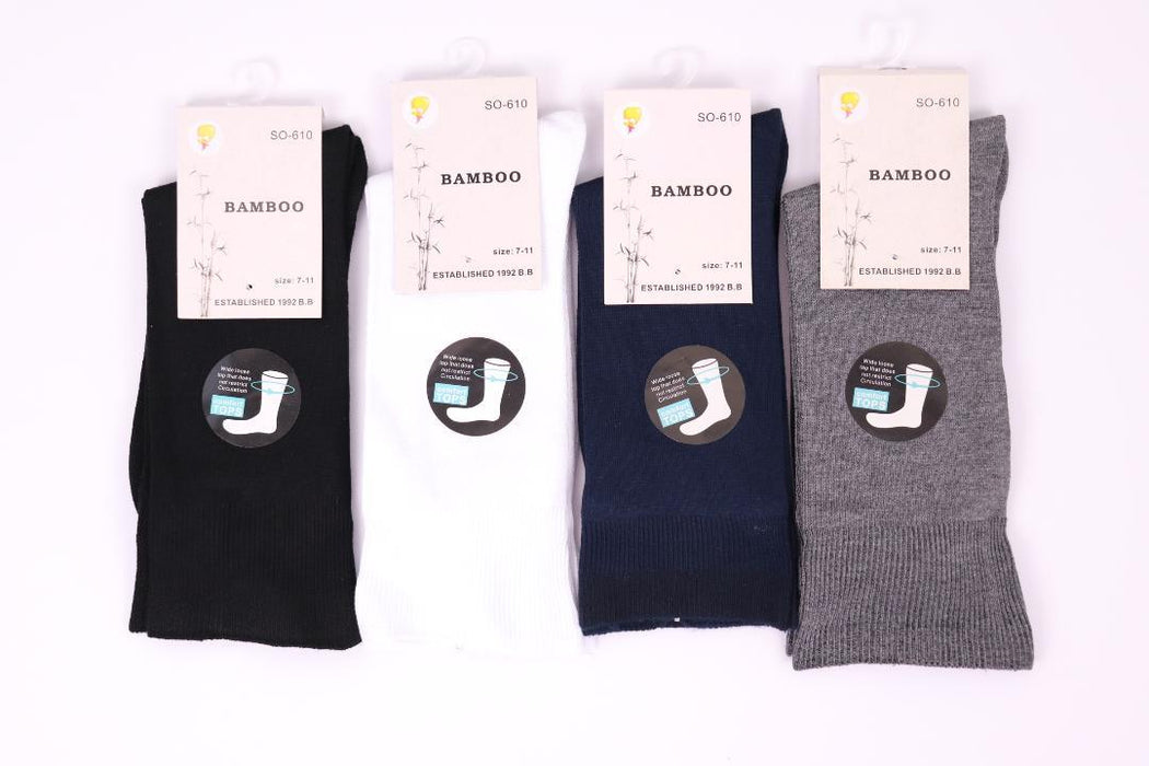 Bamboo Socks Wide Loose Top Diabetic Sock Women size 2-11 Black Navy White Grey