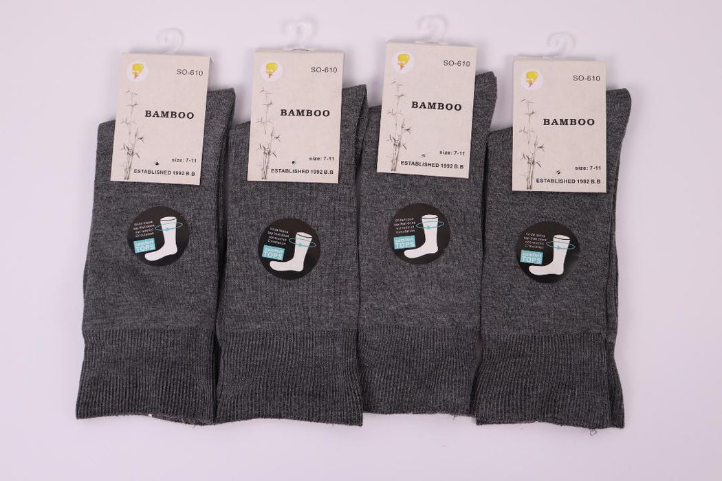 Bamboo Socks Wide Loose Top Diabetic Sock Women size 2-11 Black Navy White Grey