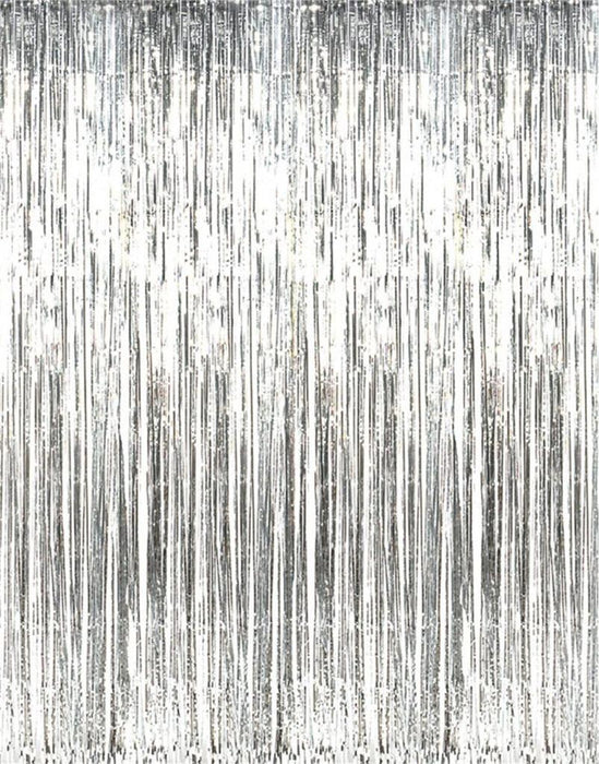 Foil Curtain Metallic Tinsel Backdrop Door Party Decorations Rose Gold Rainbow