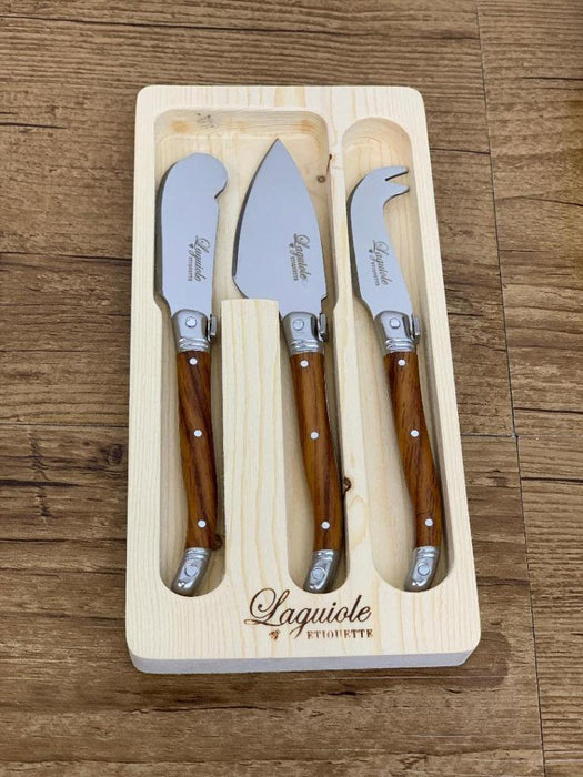 Etiouette Laguiole Cheese knife Set French design Stainless Steel knives 3pcs