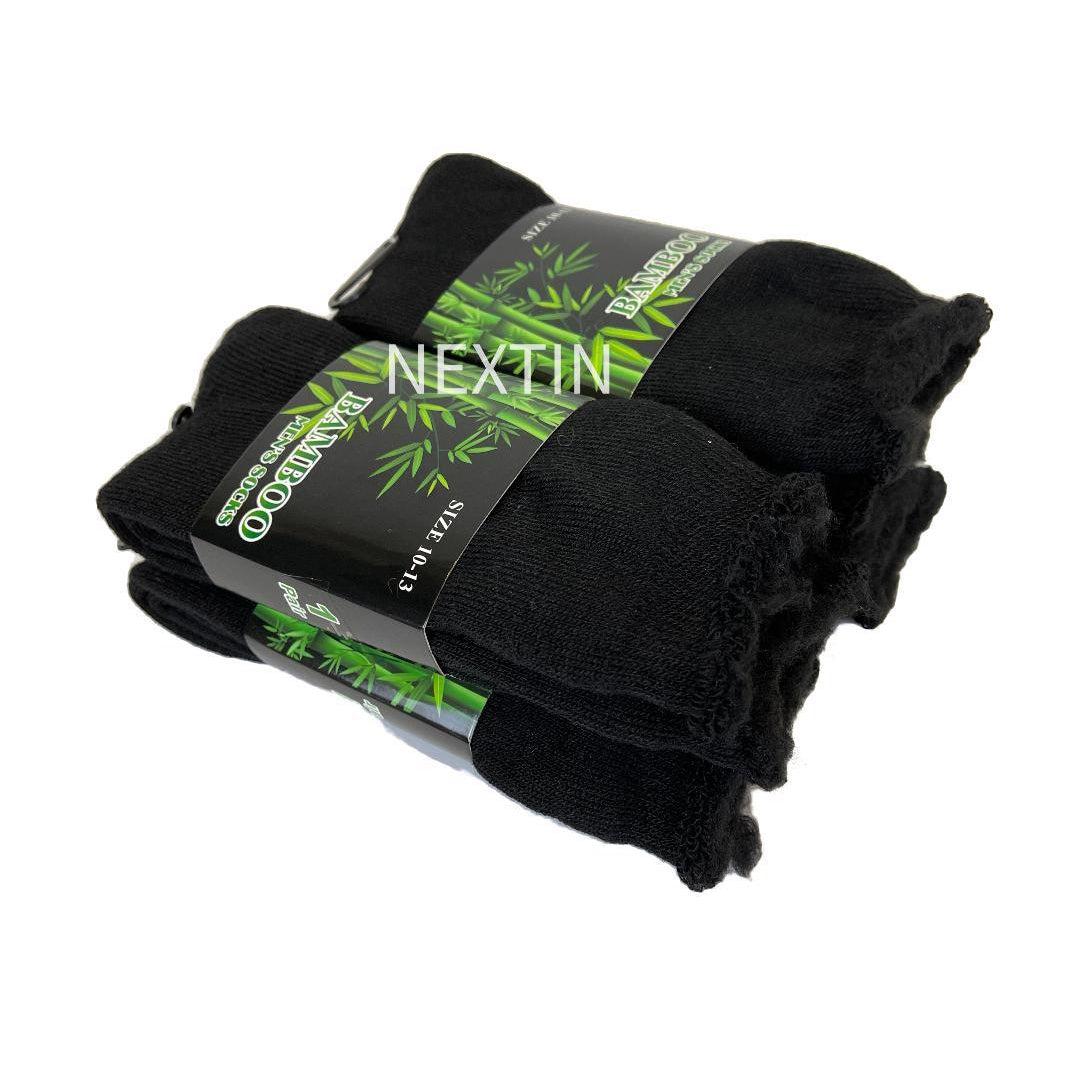 Bamboo Socks Thick Warm Winter Thermal Cushion Heavy Duty Soft Work Sock Black