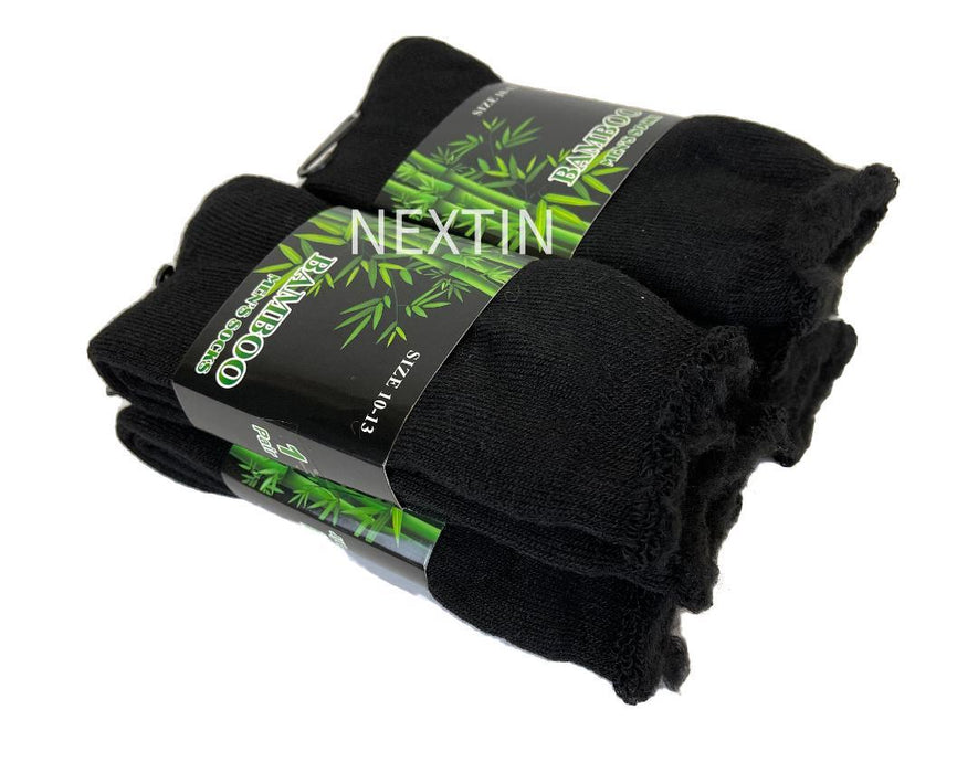 Bamboo Socks Thick Warm Winter Thermal Cushion Heavy Duty Soft Work Sock Black