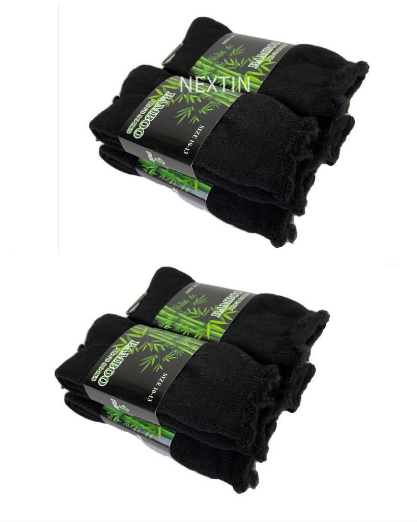 Bamboo Socks Thick Warm Winter Thermal Cushion Heavy Duty Soft Work Sock Black