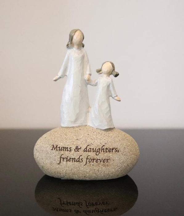 Mum Daughter Statue Mother Child Sentimental Rock Ornaments Mother's Day Gift