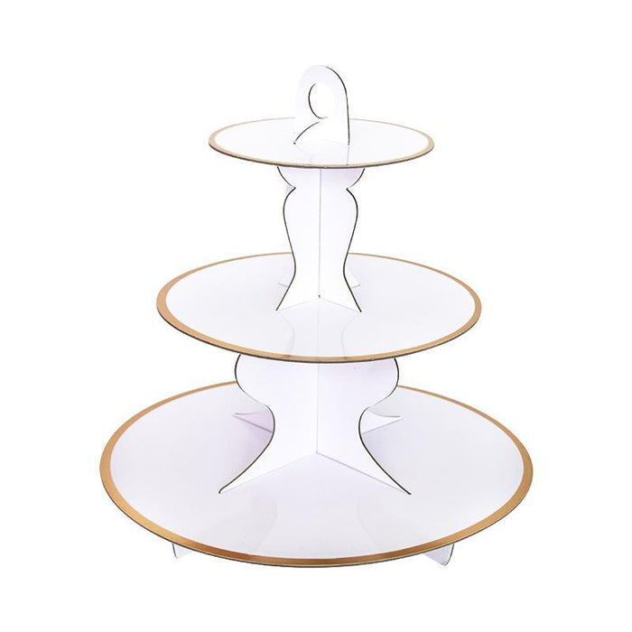 3-Tier Cupcake Stand Tower Cake Stand Holder Paper Cardboard Birthday Wedding