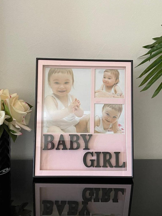 Baby's Picture Photo Frame Girl or Boy Keepsake Newborn Baby Shower Pink Blue