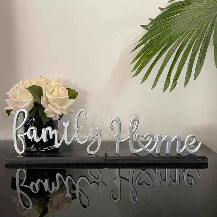 Home Family Table Sign Plaque Wood Home Signs Table Centerpiece Farmhouse Decor