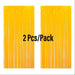 Party Backdrop Foil Curtain Fringe Tinsel Curtains Macaron Plastic Durable 2pcs