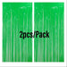 Party Backdrop Foil Curtain Fringe Tinsel Curtains Macaron Plastic Durable 2pcs