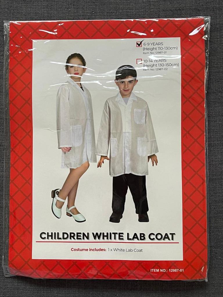 Kids Costume Doctor White Lab Coat Hospital Scientist Cosplay Party Boys Girls