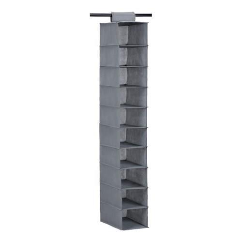 Hanging Wardrobe Organiser Closet Storage 10 Shelf Tier Layer Clothes Shoes Hats