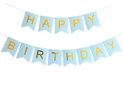 White Happy Birthday Banner Banners Baby Shower Birthday Party Decorations 20cm