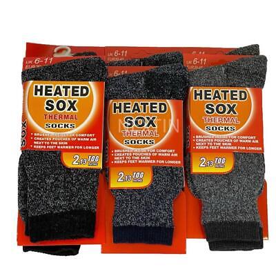 Men Warm Thermal Socks Heated Sox Winter Work Thick Heat Soft Mens Size 6-11