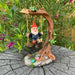 Garden Gnomes Statue Gnome on Tree Swing Fairy Garden Décor Figurine Ornaments