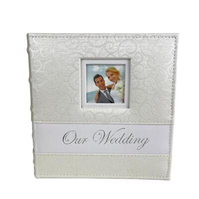 Wedding Photo Albums 200 Pocket Ivory Cover Album with Front Picture Window