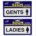 Gents Ladies Toilet Signs Self Adhesive White Restroom Sign Office Restaurant 2p