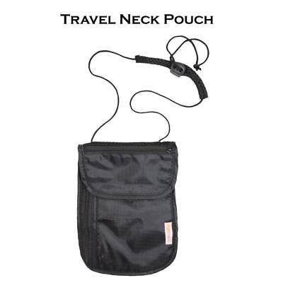 Travel Neck Pouch Money Bag Passport Holder Security under Clothes Secret Wallet
