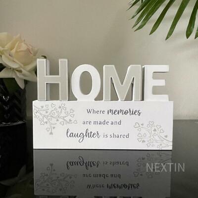 Wooden Home Sign Family Plaque Signs Table Centerpiece Farmhouse Decor 20cm