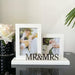 Mr & Mrs Wedding Photo Frame White Wood Picture Frame Newlywed Engagement Gift