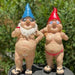 Garden Gnomes Naked Nude Gnome Drinking Naughty Garden Ornament Statue 2 x 29cm