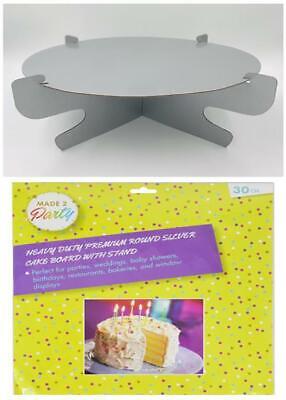 Round Cake Stand Cupcake Holder Paper Cardboard Birthday Wedding 30cm Pack of 2