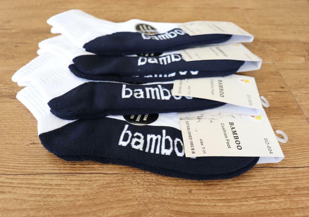 Bamboo Socks Ankle Low Cut Soft Cushion Work Sport Men s7-14 White Black Navy