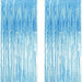 Foil Metallic Fringe Tinsel Curtain Sky Blue Backdrop Door Party Decorations