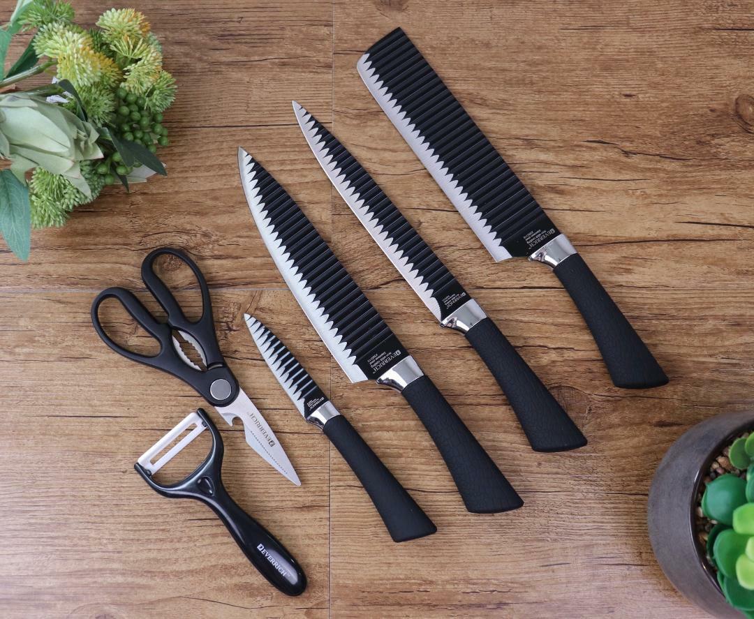 Kitchen Knife Set Everich Chef Knives Stainless Nonstick Bonus Knife Sharpener