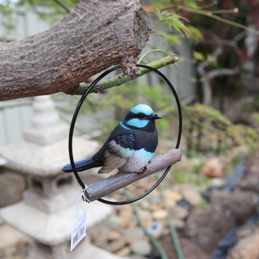 Parrot Lorikeet Bird in Ring Birds Figurine Statue Yard Garden Ornaments Decor