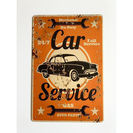 Car Service Metal Tin Sign Country Vintage Retro Home Signs Wall Decor Bar Pub