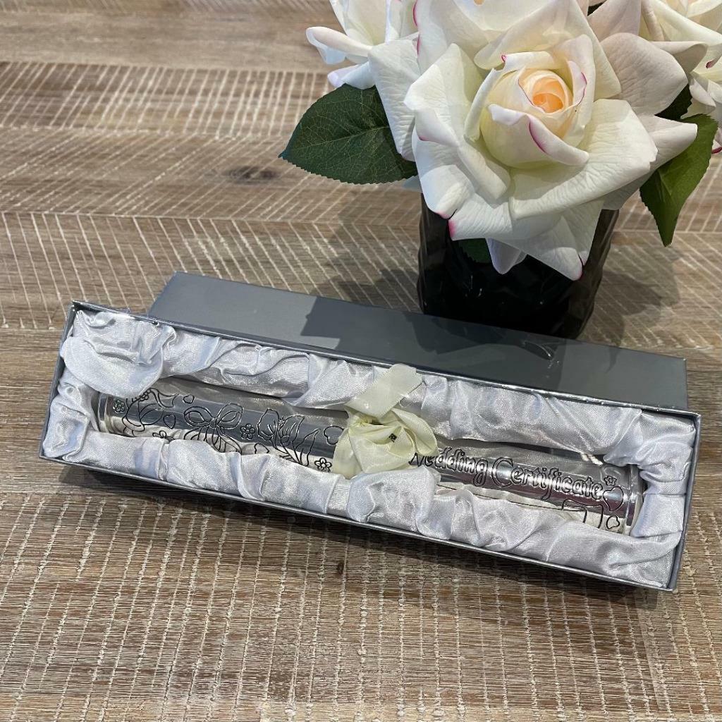 Wedding Marriage Certificate Holder Keepsake Bridal & Groom Engagement Gift